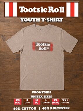 Tootsie Roll logo vintage-style Youth Short Sleeve Tee